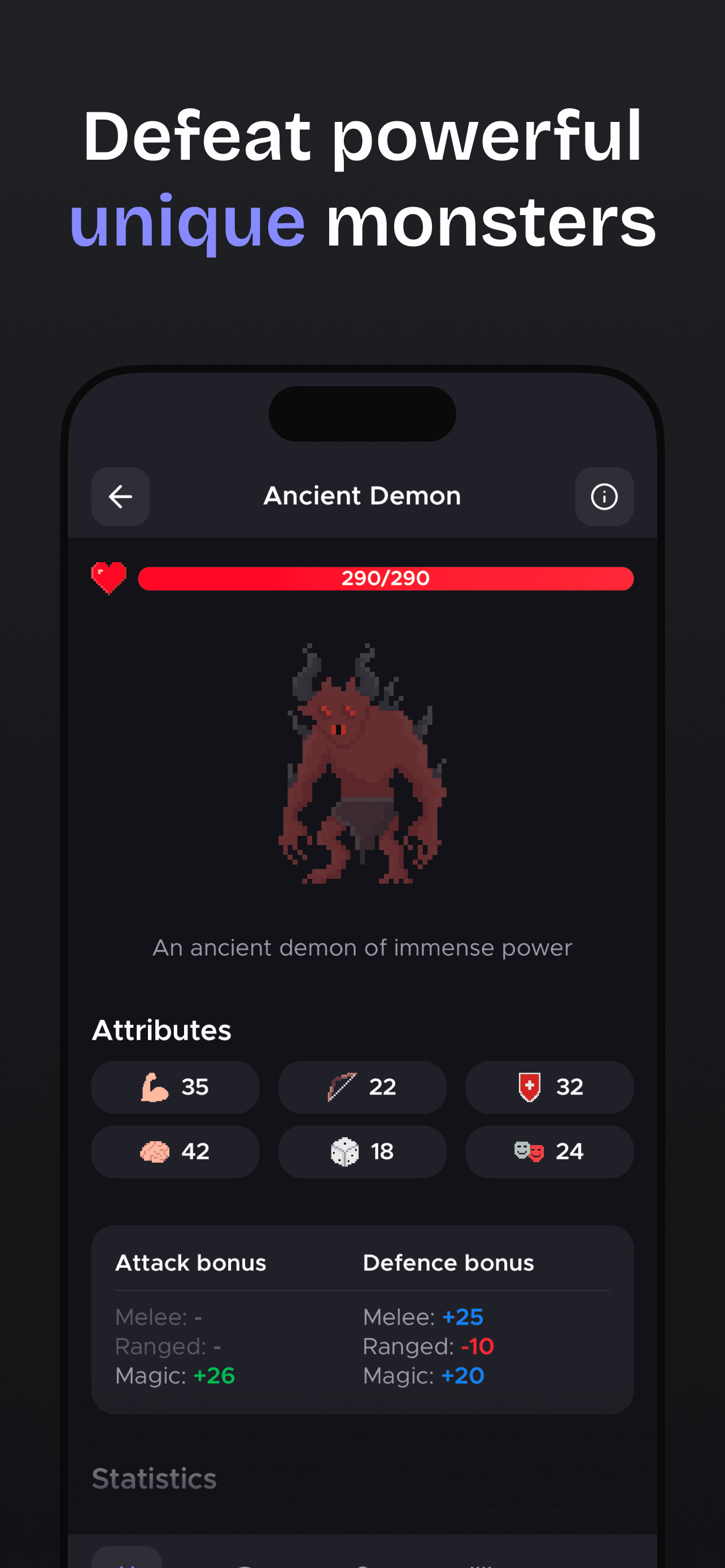 Battling a unique pixel-art monster in Habit Slayer, the RPG habit tracker
